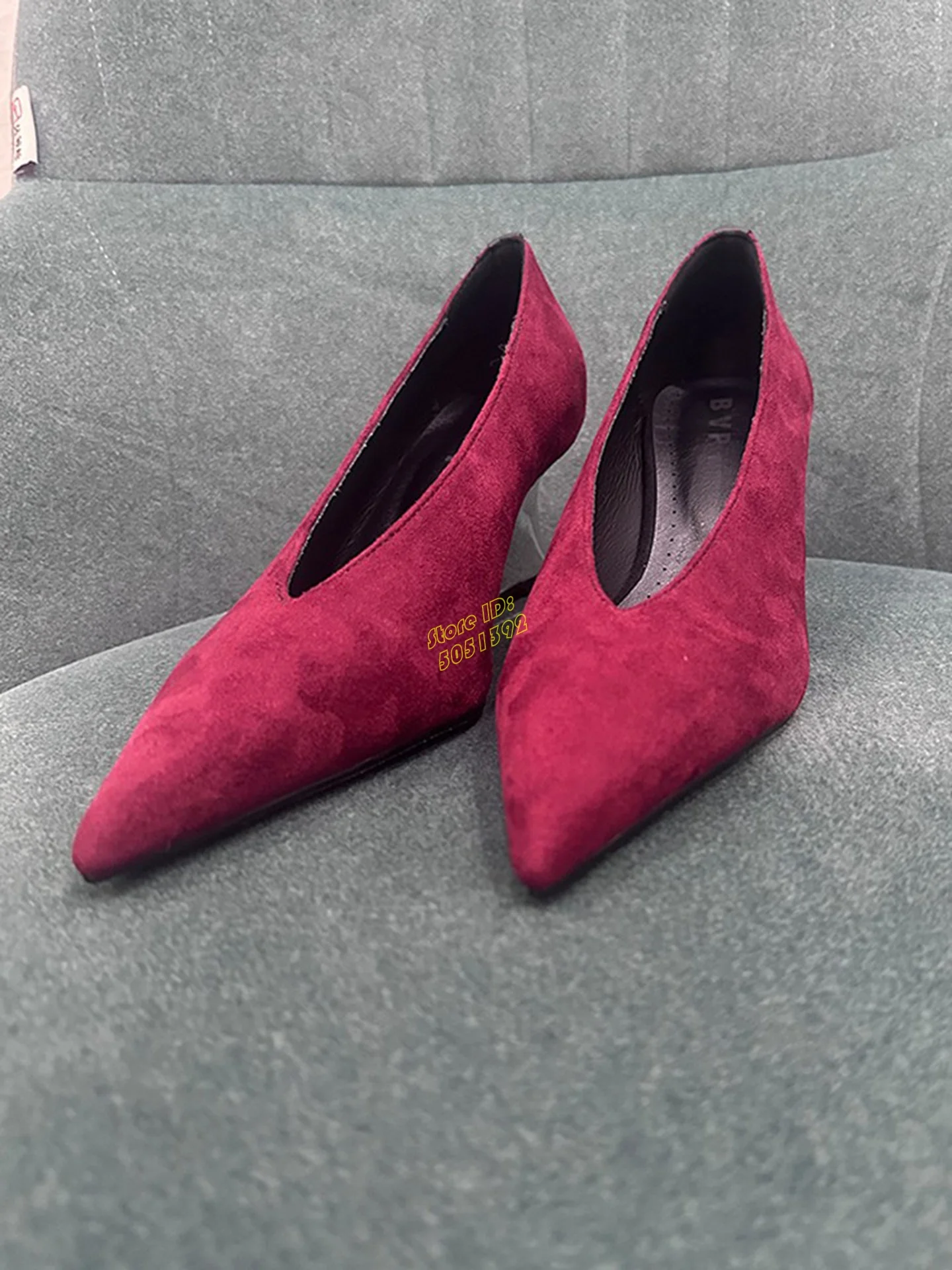 Women'S Shoes Burgundy - Sapatos Femininos de Salto Anabela Vermelho