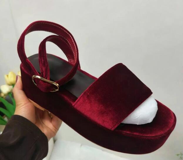 Women'S Shoes Burgundy - Sandálias de Salto Alto com Tira