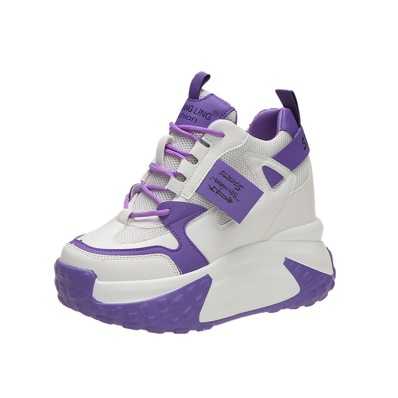 Women'S Shoes Com - Tênis Feminino Plataforma Alta 9.5CM Outono