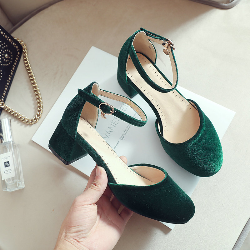 Women'S Shoes Burgundy - Veludo verde borgonha dedo do pé