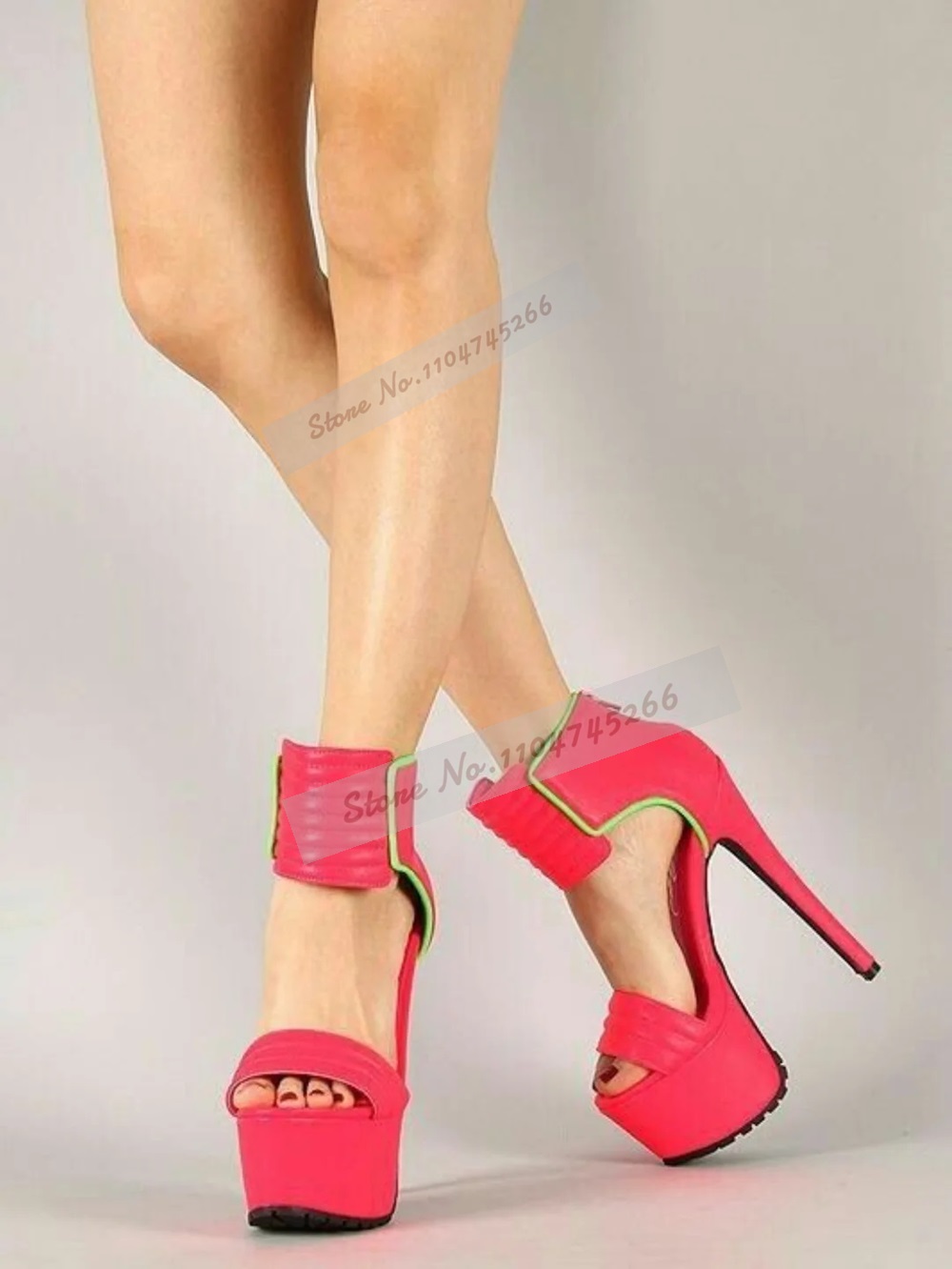 Rosa vermelha fosca couro list - Wide Fit Heels avaliação e preço