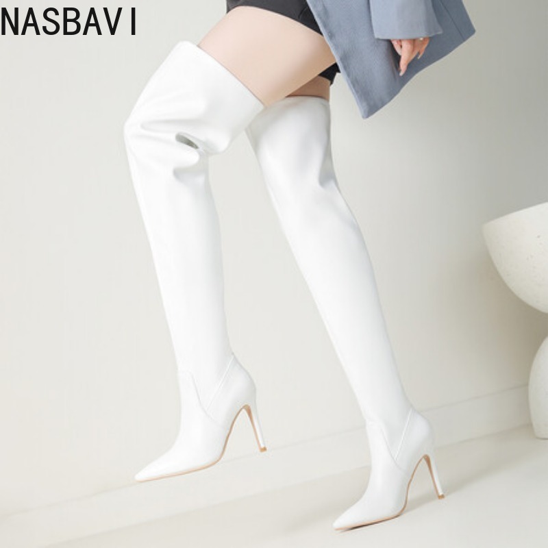 Botas Femininas de Luxo NASBAV - Wide Fit Heels avaliação e preço