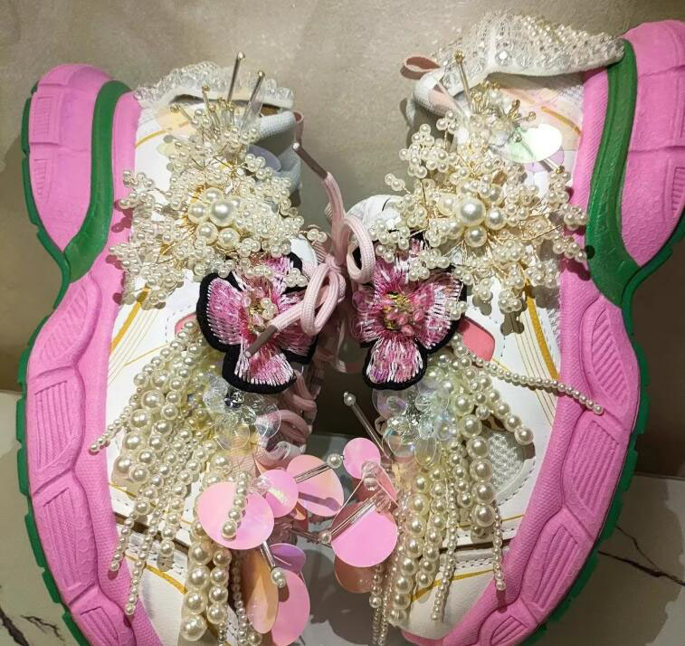 Estilo princesa pérola beading - Women'S Shoes Com avaliação e preço