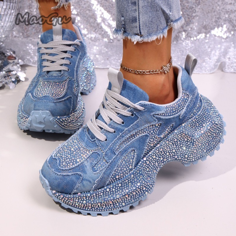 Moda strass feminino chunky tê - Women'S Shoes Com avaliação e preço