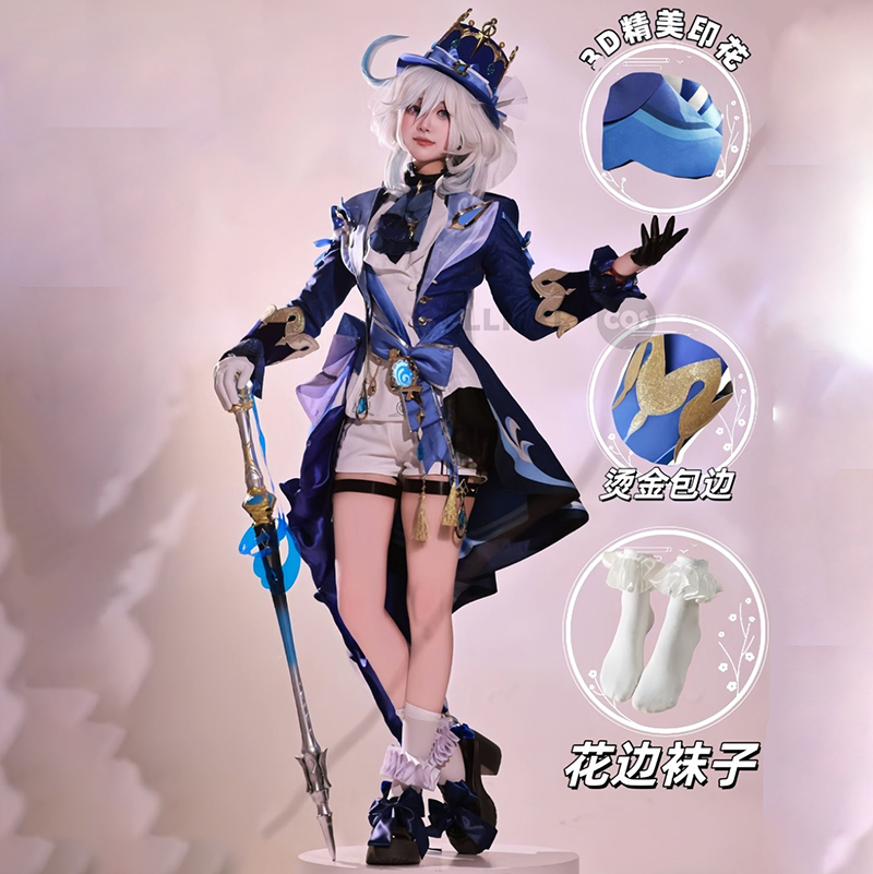 Furina cosplay traje peruca im - Women'S Shoes Zone avaliação e preço