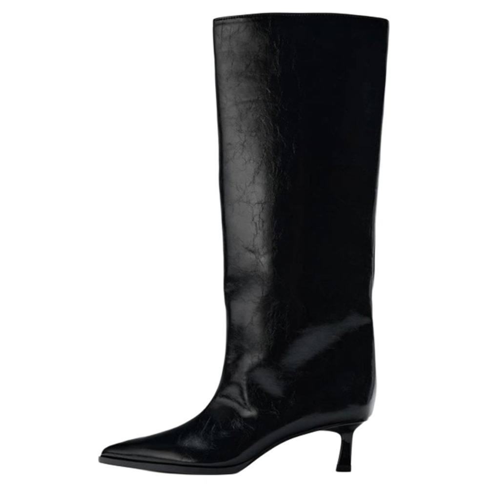 2026 bota larga tubo apontado  - Wide Fit Heels avaliação e preço
